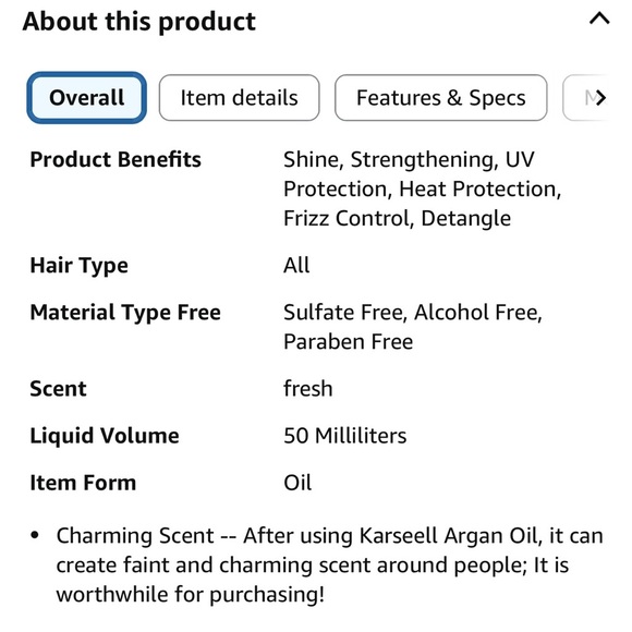 Karseell Maca Essence Oil for Hair - Picture 3 of 3